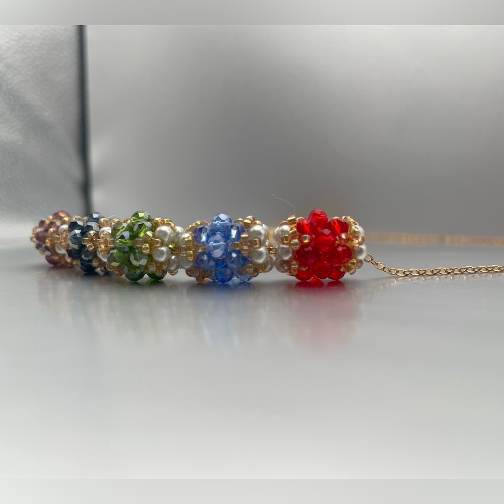 FUN Statement Multicolor Crystal Beaded Necklace